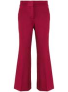 Piazza Sempione Straight Mid Rise Trousers - Red