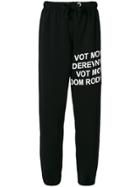 Natasha Zinko This Is My Country Tracksuit Bottoms - Black