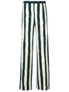 Alberta Ferretti Striped Palazzo Trousers - Blue