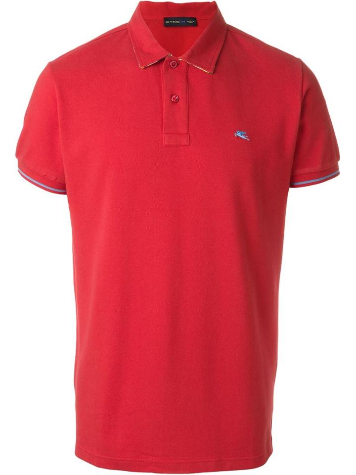 Etro Classic Polo Shirt, Men's, Size: Xl, Red, Cotton