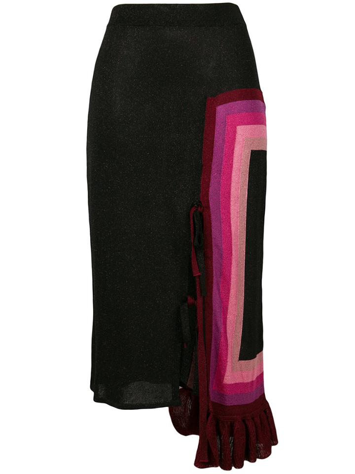 Marco De Vincenzo Knit Asymmetric Skirt - Multicolour