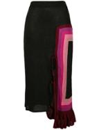 Marco De Vincenzo Knit Asymmetric Skirt - Multicolour