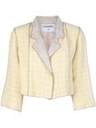 Chanel Vintage Cropped Jacket And Skirt Suit, Women's, Size: 38, Nude/neutrals