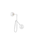 E.m. Angular Pearl Earring - Metallic