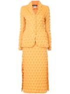 Issey Miyake Vintage Egg Carton Skirt Suit - Yellow