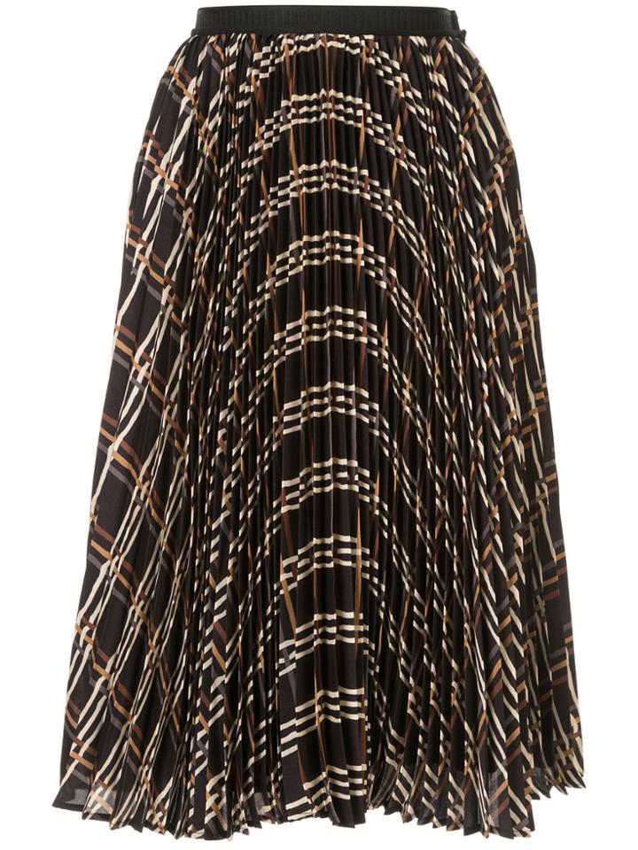 Antonio Marras Pleated Check Skirt - Black