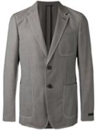Prada Contrast Stitch Blazer, Men's, Size: 48, Brown, Cupro/wool