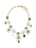 Dolce & Gabbana Flower Embellished Necklace - Green