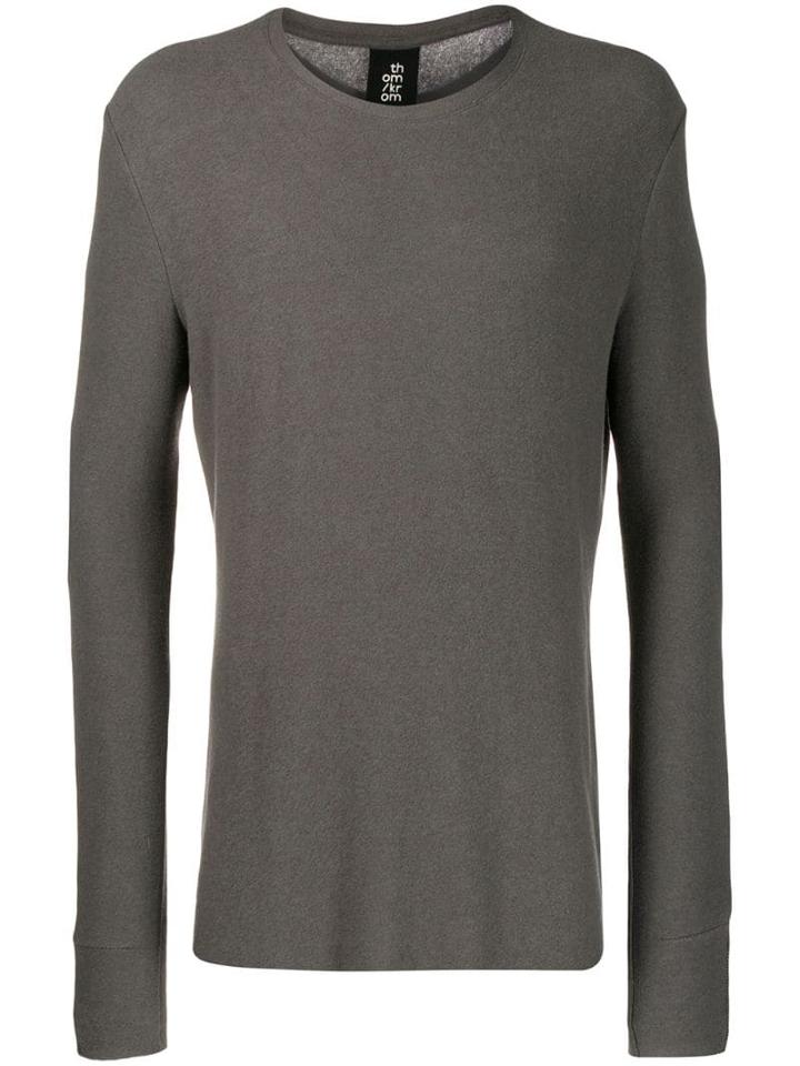 Thom Krom Round Neck Jumper - Grey