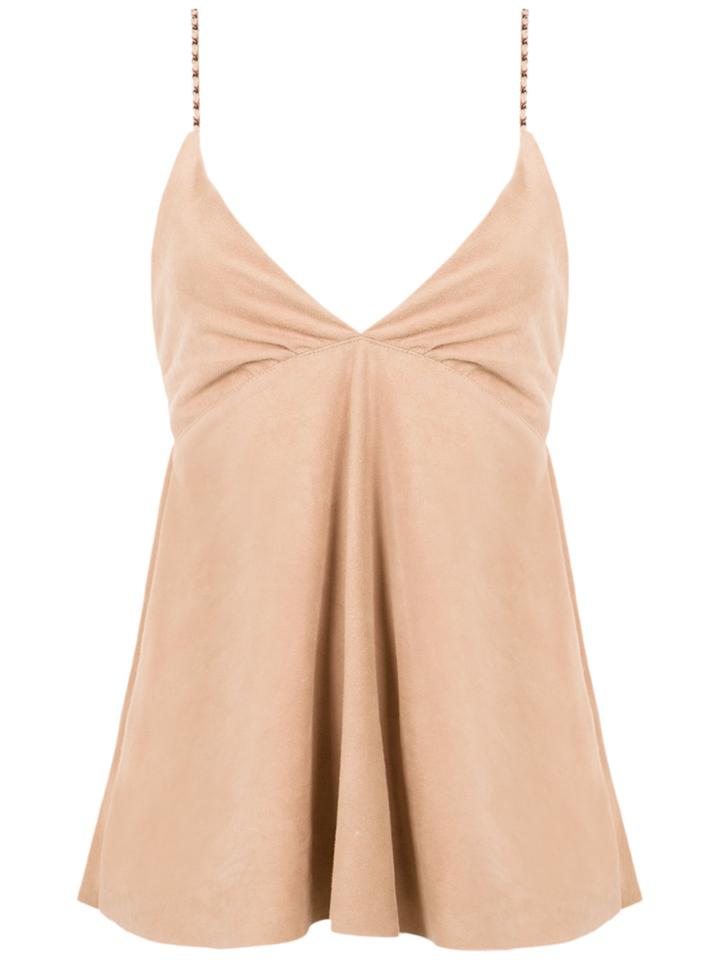 Andrea Bogosian V-neck Top - Nude & Neutrals