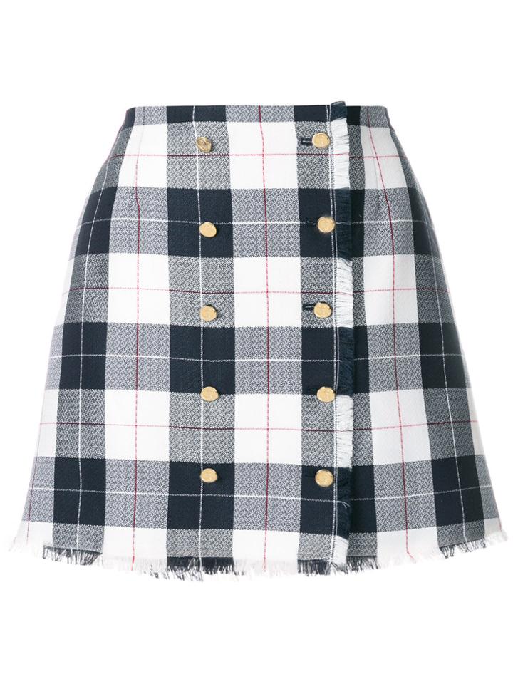 Thom Browne Check Mini Skirt - White