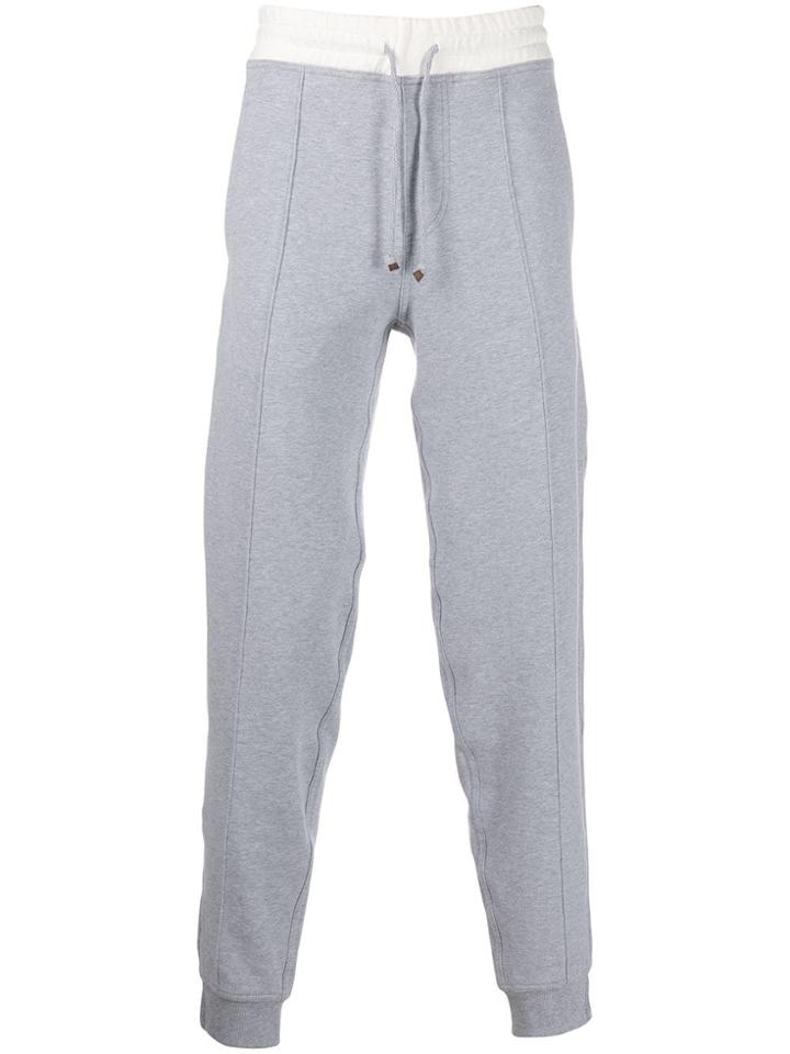 Brunello Cucinelli Striped Sweatpants - Grey