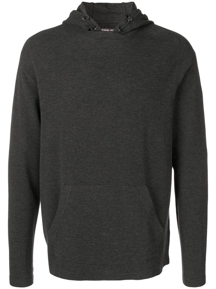 Michael Michael Kors Casual Drawstring Neck Hoodie - Grey