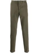 Fay Slim Fit Tapered Trousers - Green