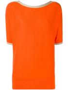 Michael Michael Kors - Metallic-trimmed Sweater - Women - Cotton - M, Women's, Yellow/orange, Cotton