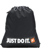 Nike Branded Drawstring Backpack - Black