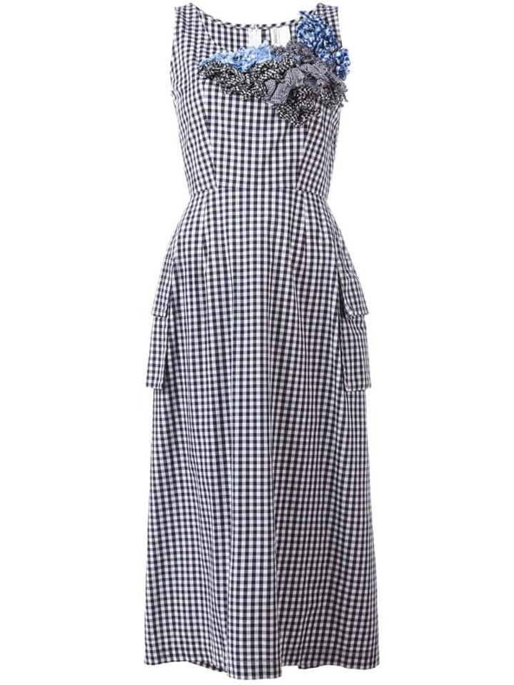 Comme Des Garçons Pre-owned Gingham Dress - White