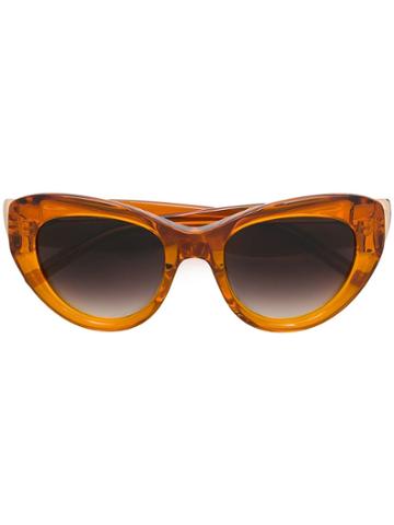 Pomellato Eyewear Tinted Cat Eye Sunglasses - Brown