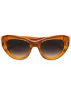 Pomellato Eyewear Tinted Cat Eye Sunglasses - Brown