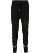 Jonathan Simkhai - Laced Detail Joggers - Women - Nylon/rayon - S, Women's, Black, Nylon/rayon