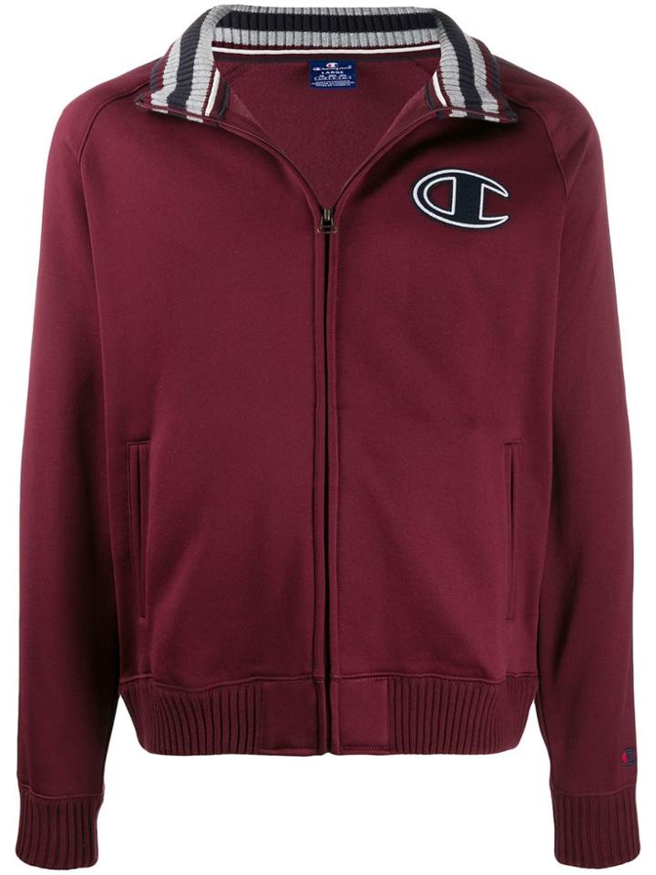 Champion Side Stripe Zip-up Jacket - Red
