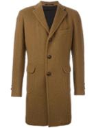 Tagliatore Single Breasted Coat, Men's, Size: 48, Brown, Virgin Wool/polyamide/cupro