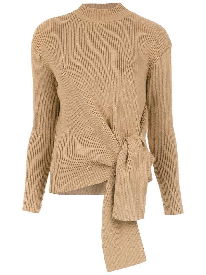 Nk Knitted Lace Up Sweater - Neutrals