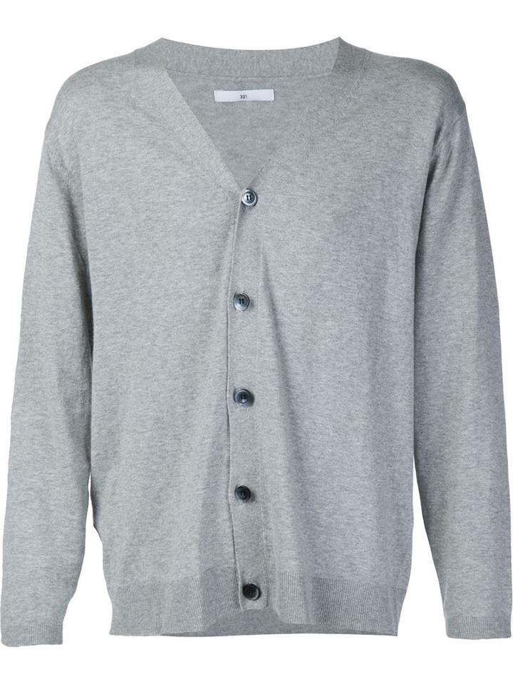 321 Classic Cardigan, Men's, Size: Medium, Grey, Cotton