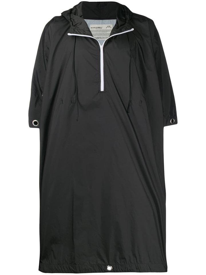 A-cold-wall* Logo Print Raincoat - Black