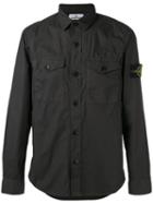 Stone Island - Arm Patch Shirt - Men - Cotton/spandex/elastane - S, Black, Cotton/spandex/elastane