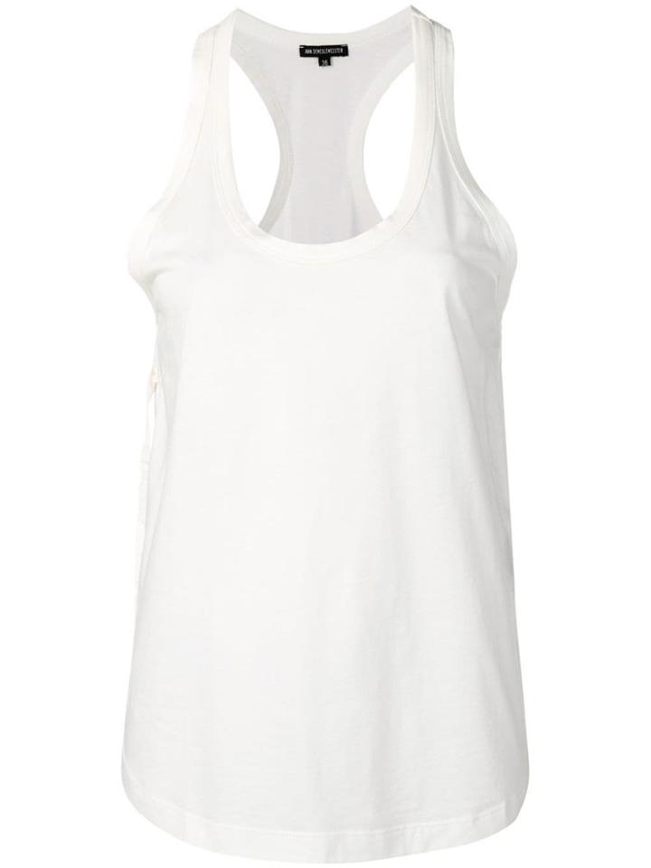 Ann Demeulemeester Plisse Back Tank Top - White