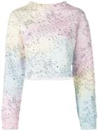 The Elder Statesman Rainbow Print Sweatshirt - Blue