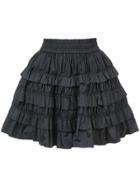 Jourden Ruffled Mini Skirt - Black