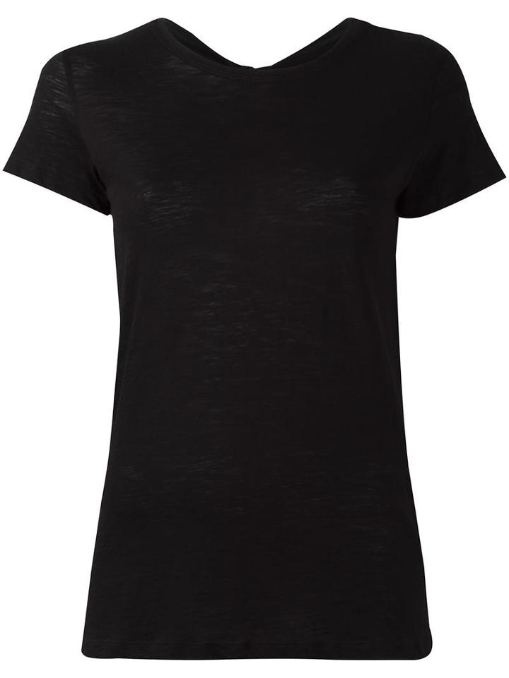 Proenza Schouler Tied Back T-shirt, Women's, Size: Small, Black, Cotton
