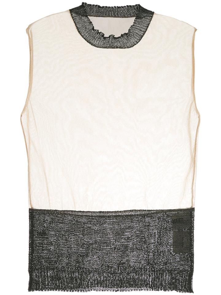 Uma Wang Sheer Sleeveless Top - Nude & Neutrals