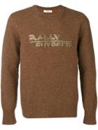 Bally Printed Logo Knit Sweater - Brown