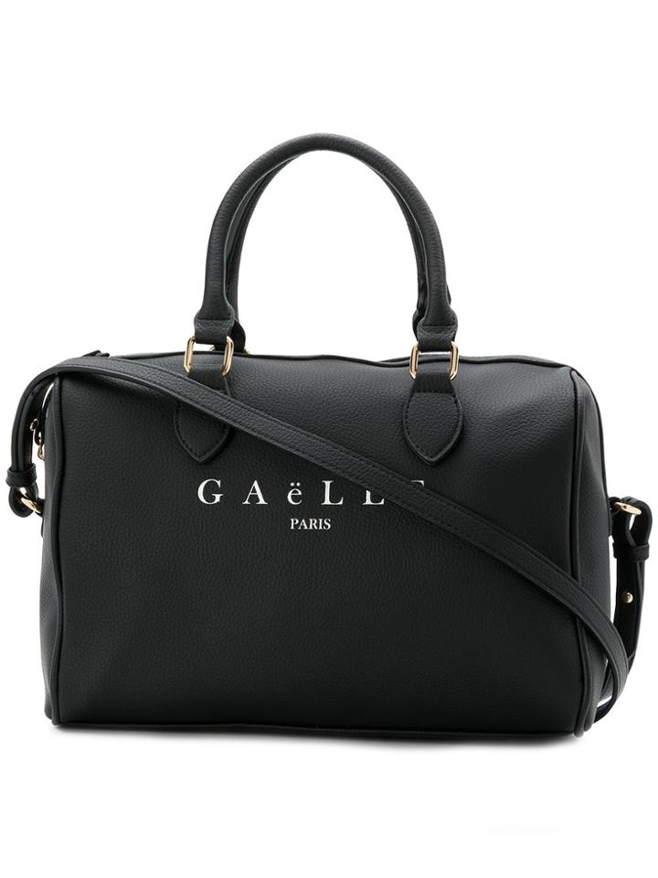 Gaelle Bonheur Printed Logo Tote Bag - Black