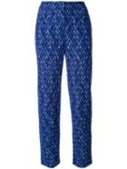 Missoni Knitted Cropped Trousers, Women's, Size: 46, Blue, Nylon/viscose/wool