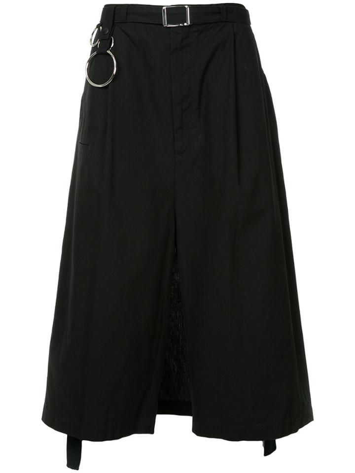 Maison Mihara Yasuhiro Wide Leg Cropped Pants - Black