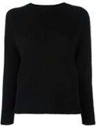 Federica Tosi Ribbed Jumper, Women's, Size: Large, Black, Cotton