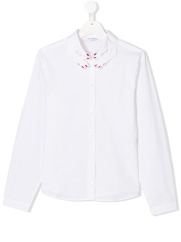 Vivetta Kids Hand Collar Shirt - White