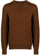 Theory Crew-neck Knit Sweater - Brown