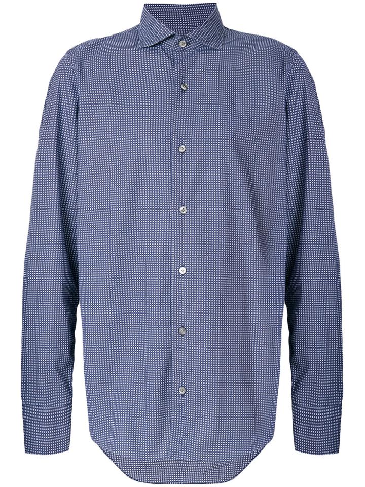 Drumohr Checked Shirt - Blue