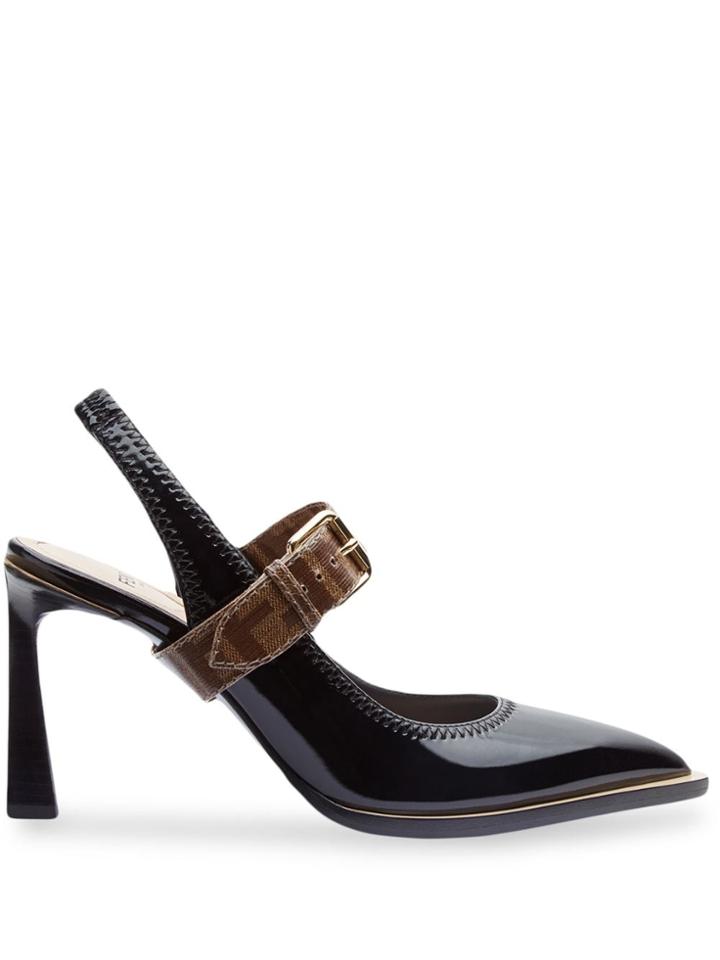 Fendi Strapped Pointed Pumps - Black