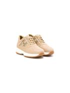 Hogan Kids Interactive Sneakers, Girl's, Size: 30, Nude/neutrals