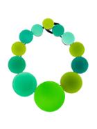 Monies Circles Necklace, Women's, Green