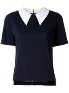 Muveil - Embellished Collar T-shirt - Women - Cotton - 40, Black, Cotton