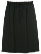 Astraet Drawstring Straight Skirt - Black