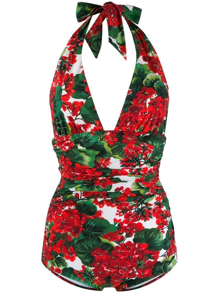 Dolce & Gabbana Portofino Print Swimsuit - Green