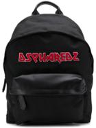 Dsquared2 Logo Embroidered Backpack - Black